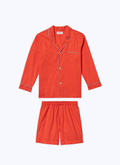 Pyjama corail en popeline de coton - Y3BYJA-BX14-60