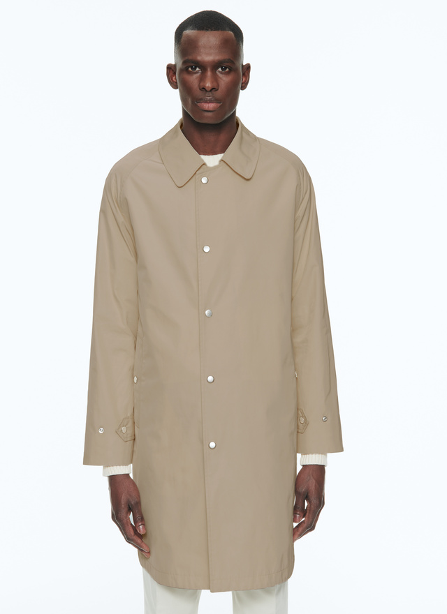 Men's raincoat beige water-repellent polyester serge Fursac - 23EM3BIME-BM07/08