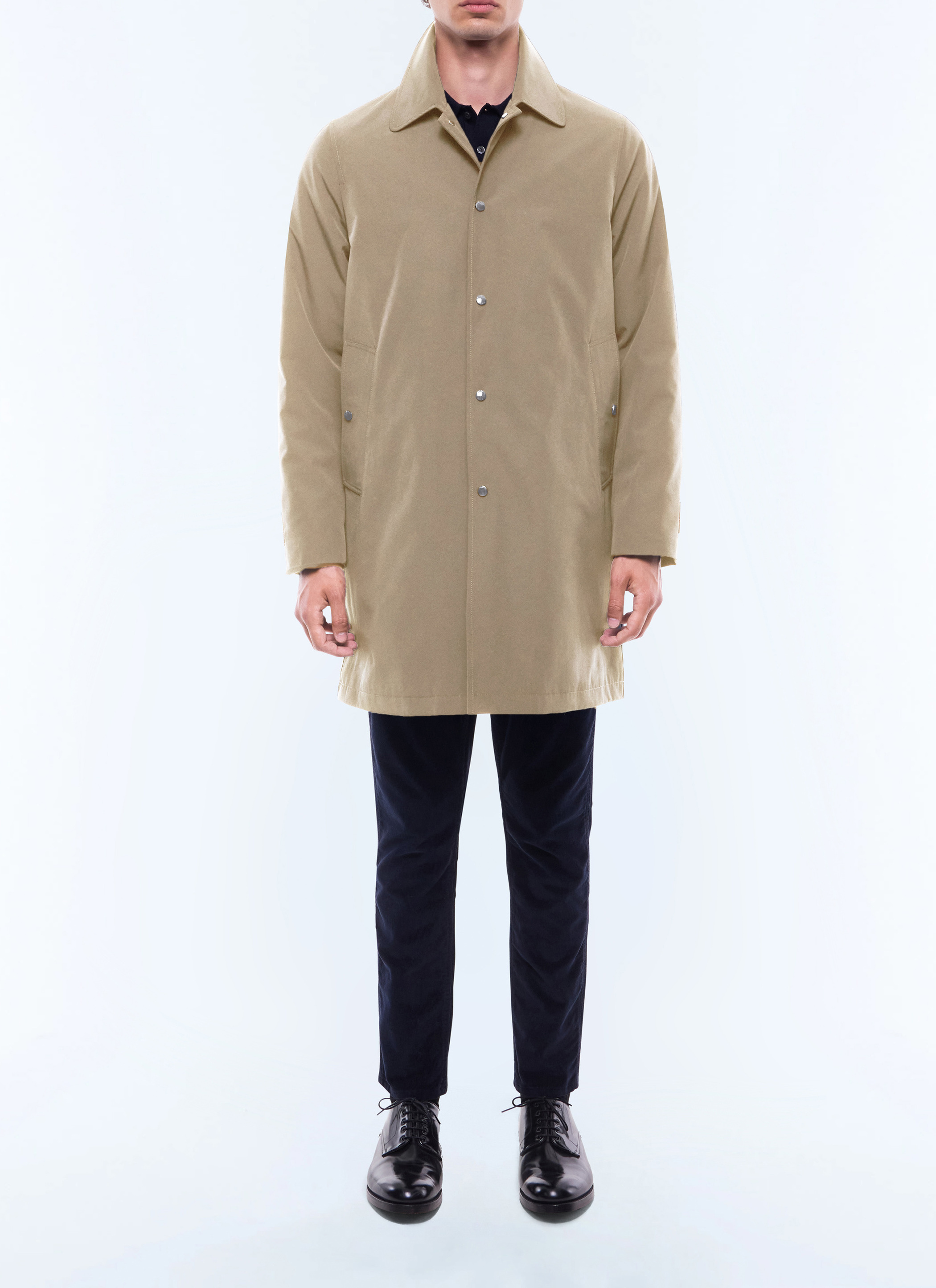Beige Windproof Jacket for Men - Fursac M3ECKA-DM25-A008