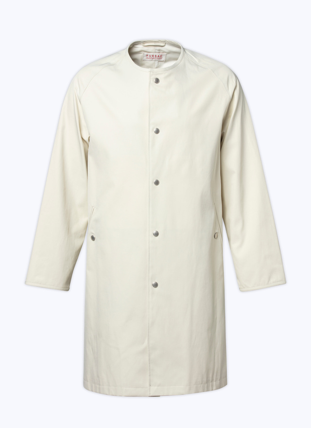 Men's white, ecru cotton and polyester raincoat Fursac - M3CIMO-CM04-A002