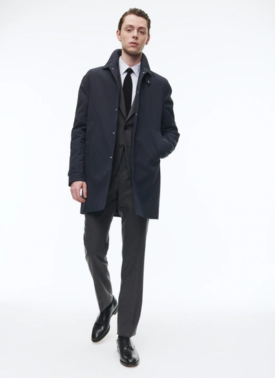 Men's navy blue raincoat Fursac - M3ACKA-RM15-30