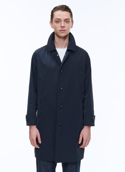 Men's raincoat navy blue water-repellent polyester serge Fursac - M3BIME-BM07-30