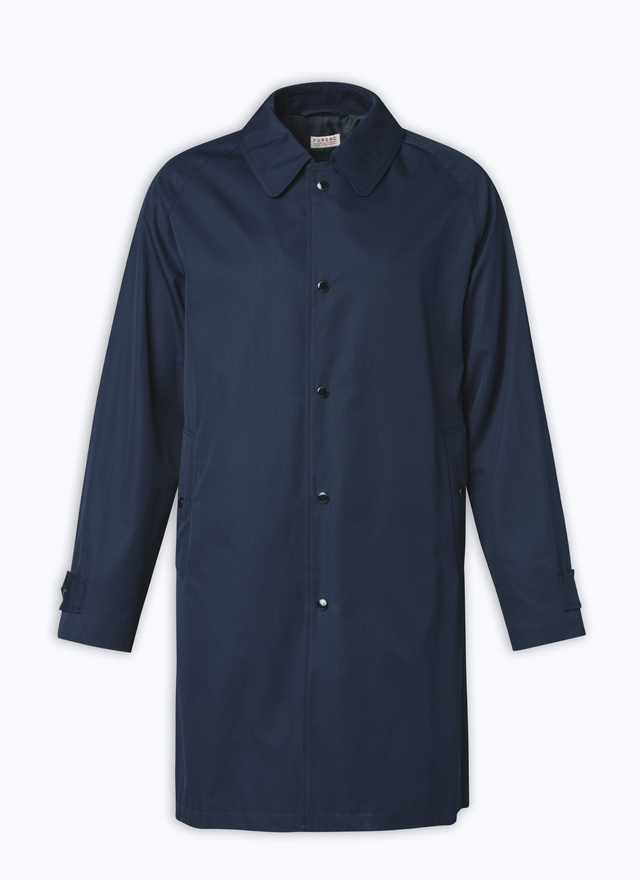 Men's blue, navy blue solaro cotton serge raincoat Fursac - M3CIME-DM20-D030
