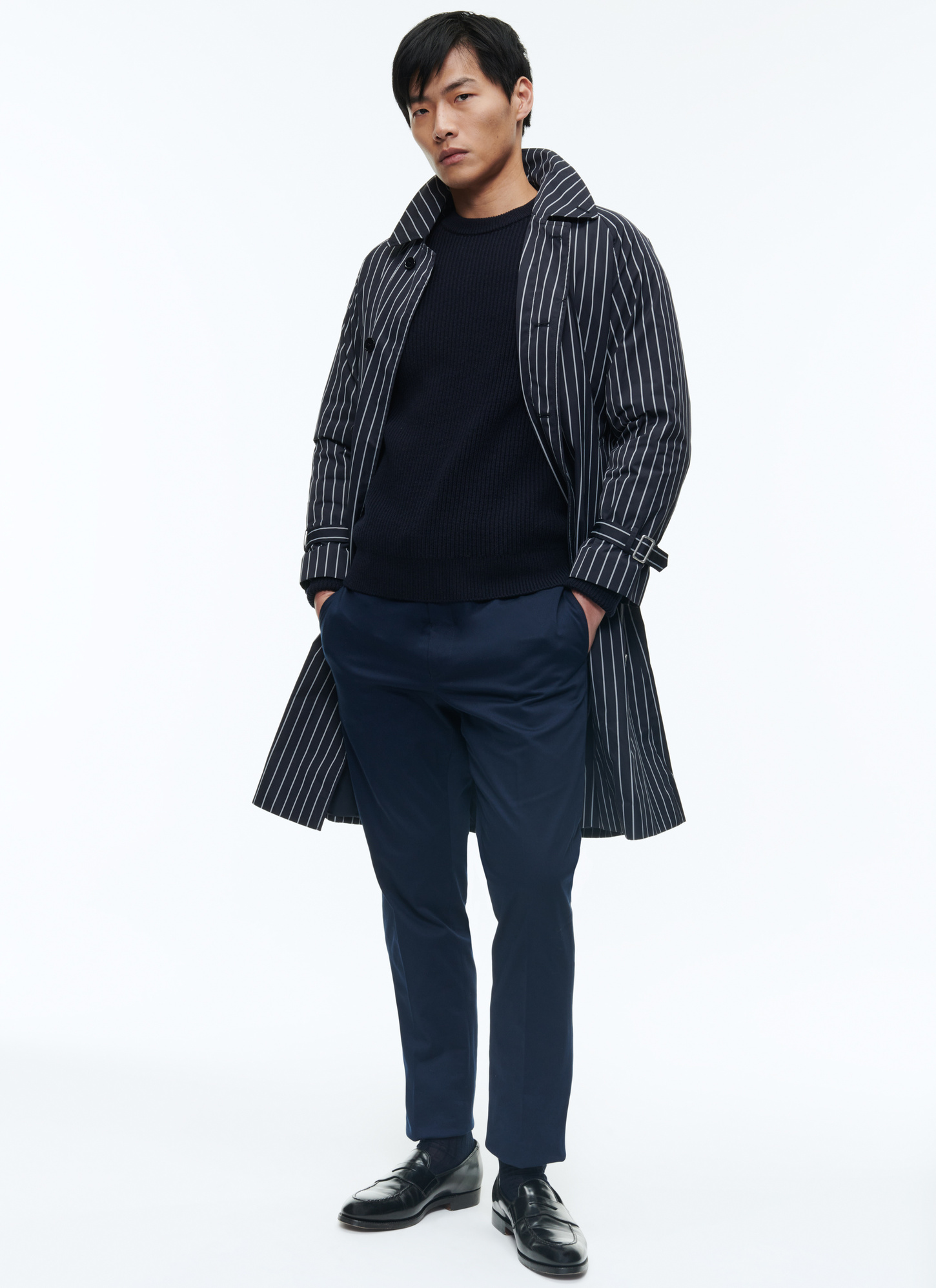 Men's navy blue raincoat Fursac - M3BIMA-DM02-D030