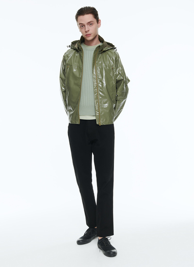 Men's raincoat sage green polyester Fursac - 23EM3BOFT-BM29/44