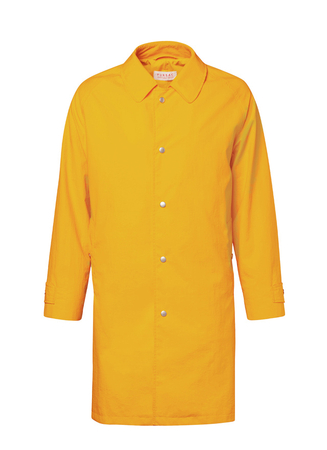 Men's yellow polyamide technical canvas raincoat Fursac - M3CIME-DM12-E005