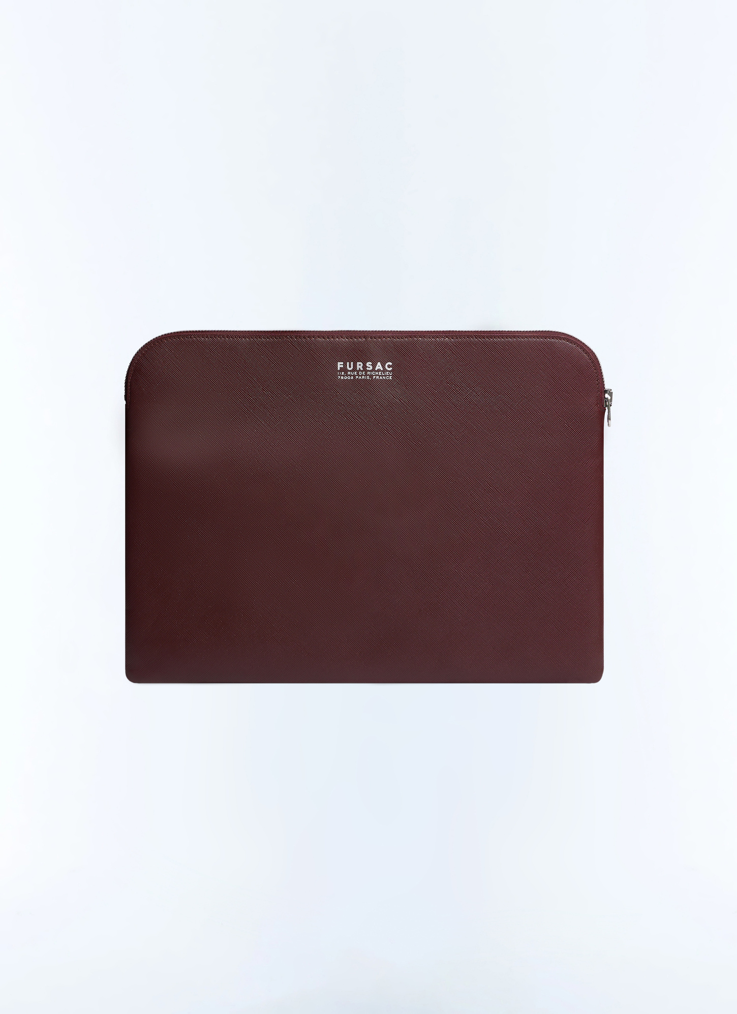 Sac homme bordeaux cuir saffiano Fursac - B3FOCS-FB03-C014