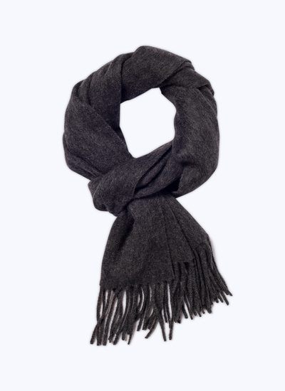 Men's scarf charcoal grey cashmere Fursac - D2SARI-CR15-B016