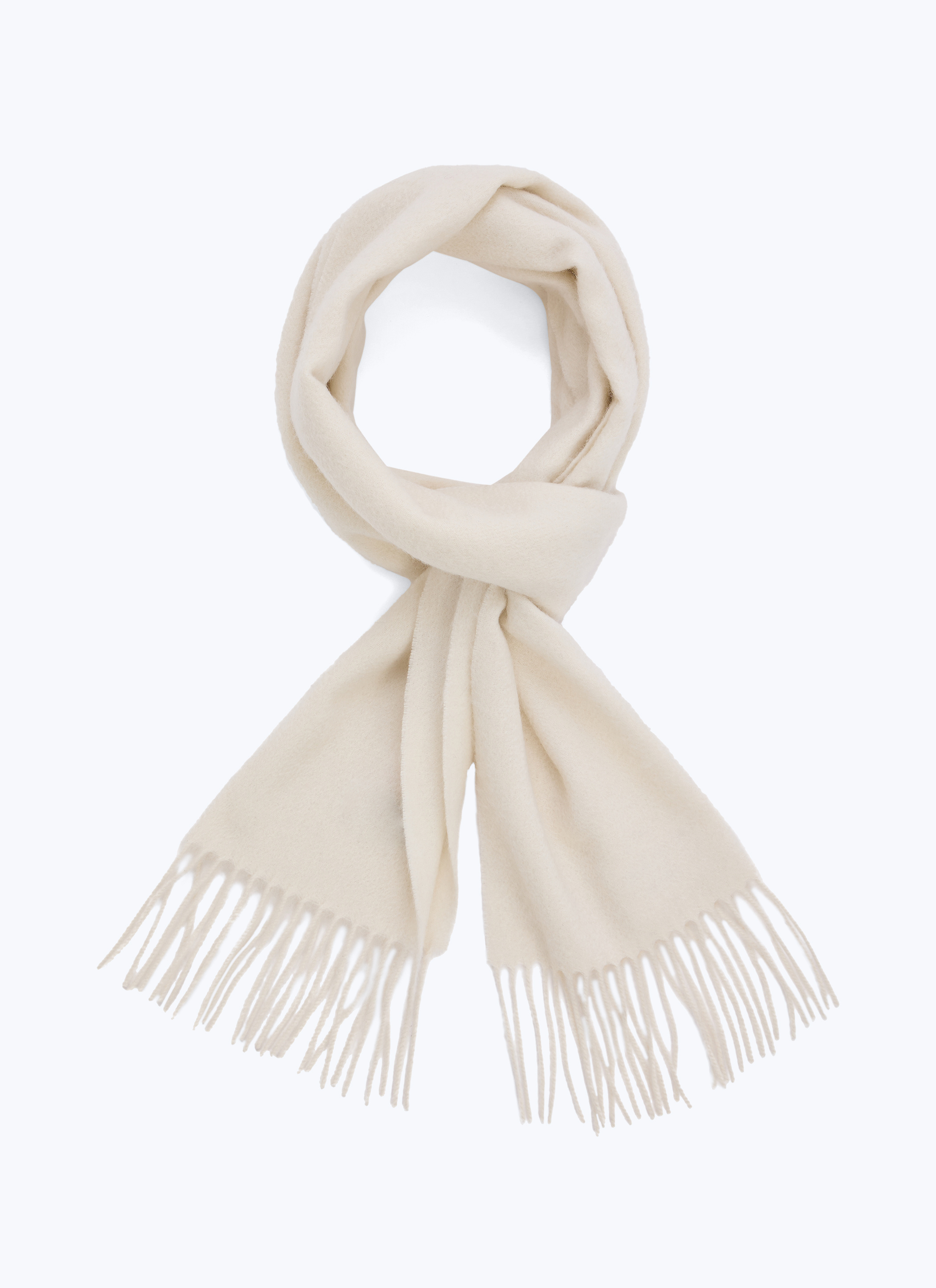 Ecru Cashmere Scarf for Men Fursac D2SARI-CR15-A002