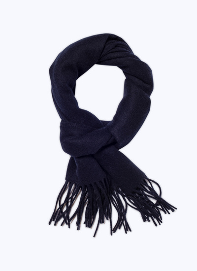 Men's scarf navy blue cashmere Fursac - D2SARI-CR15-D031