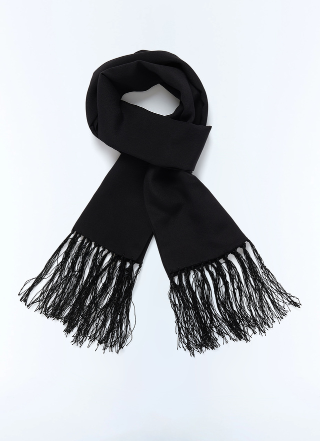 Men's scarf black main fabric: 100% silklining: none Fursac - D2GOUL-GR49-B020