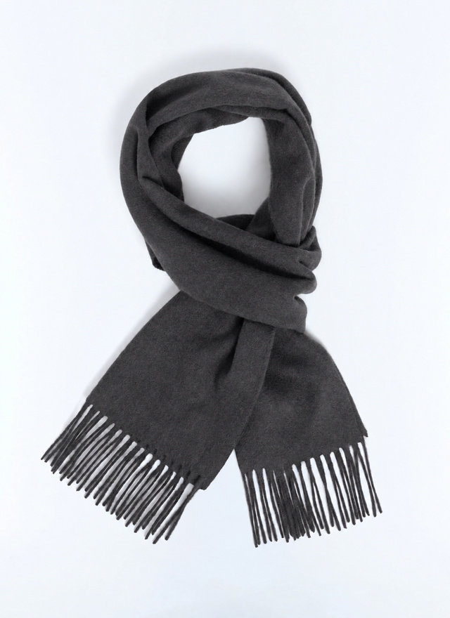 Men's scarf anthracite main material: 90% wool, 10% cashmerelining: none Fursac - D2LSCA-LR08-B021