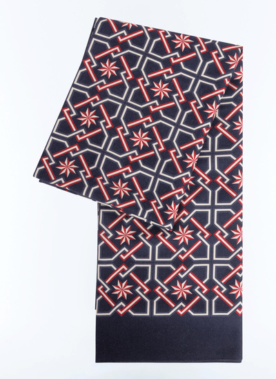 Men's navy blue scarf Fursac - D2ELFA-GR38-D030