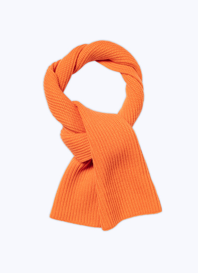 Men's scarf orange wool Fursac - D2TIKI-TR50-E016