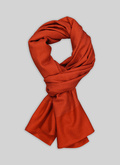 Red wool scarf with polka dots - D2ELFA-KR19-71