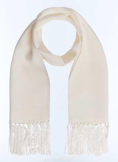 Men's scarf white silk Fursac - D2GOUL-GR49-A001
