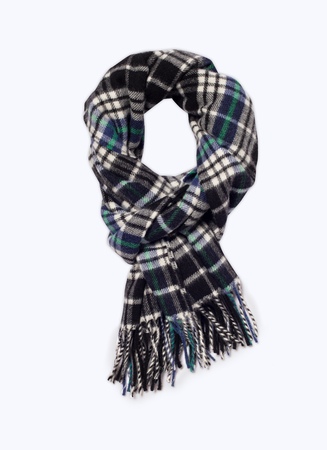 Men's scarf black wool and cashmere Fursac - D2CANE-CR53-B020