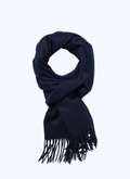 Navy blue wool and cashmere scarf - 22HD2AARI-AR24/30