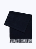 Navy blue wool and cashmere scarf - 22HD2AARI-AR24/30