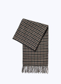 Brown wool and silk reversible scarf - 22HD2TANE-AR21/18