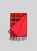 Red wool and silk reversible scarf - D2TANE-TR27-79