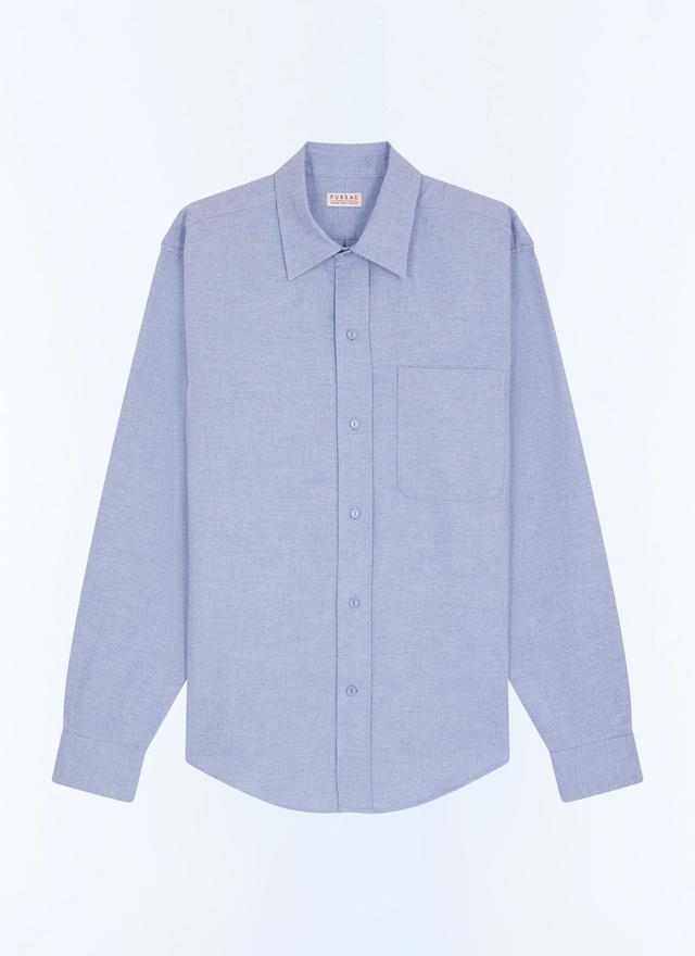 Men's blue, navy blue main fabric: 95% cotton, 5% cashmerelining: none shirt Fursac - H3LCIL-LH52-D004