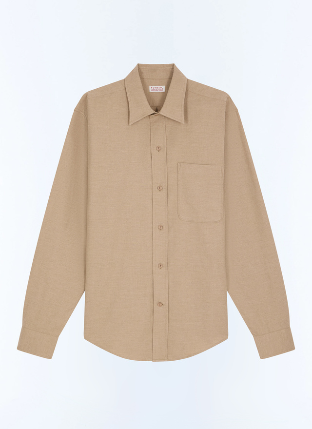 Men's white, ecru main fabric: 95% cotton, 5% cashmerelining: none shirt Fursac - H3LCIL-LH52-A011