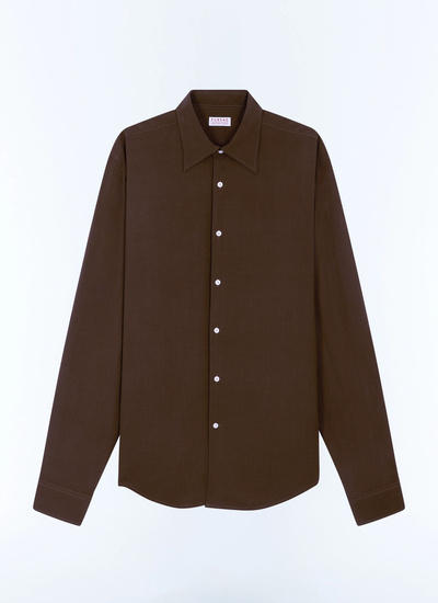 Men's brown main fabric: 100% viscoselining: none shirt Fursac - H3ADOV-EH36-G017