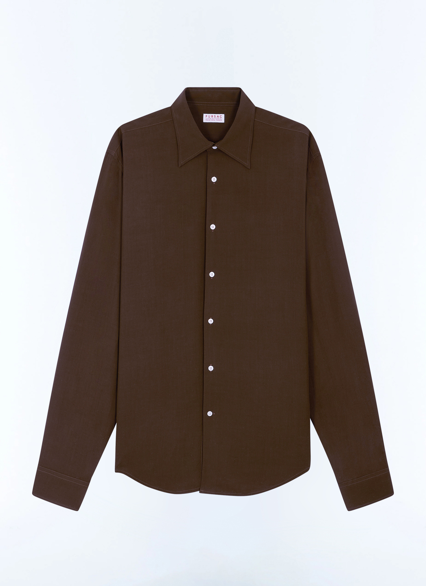 Men's brown main fabric: 100% viscoselining: none shirt Fursac - H3ADOV-EH36-G017