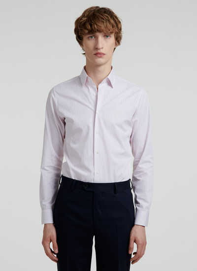 Men's shirt burgundy organic cotton poplin Fursac - 22EH3OXAN-VH37/77