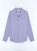 Cotton poplin Cuban-collar shirt - H3LIDO-LH13-D037