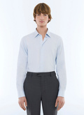 Cotton straight collar shirt - H3AXAN-FH06-D004