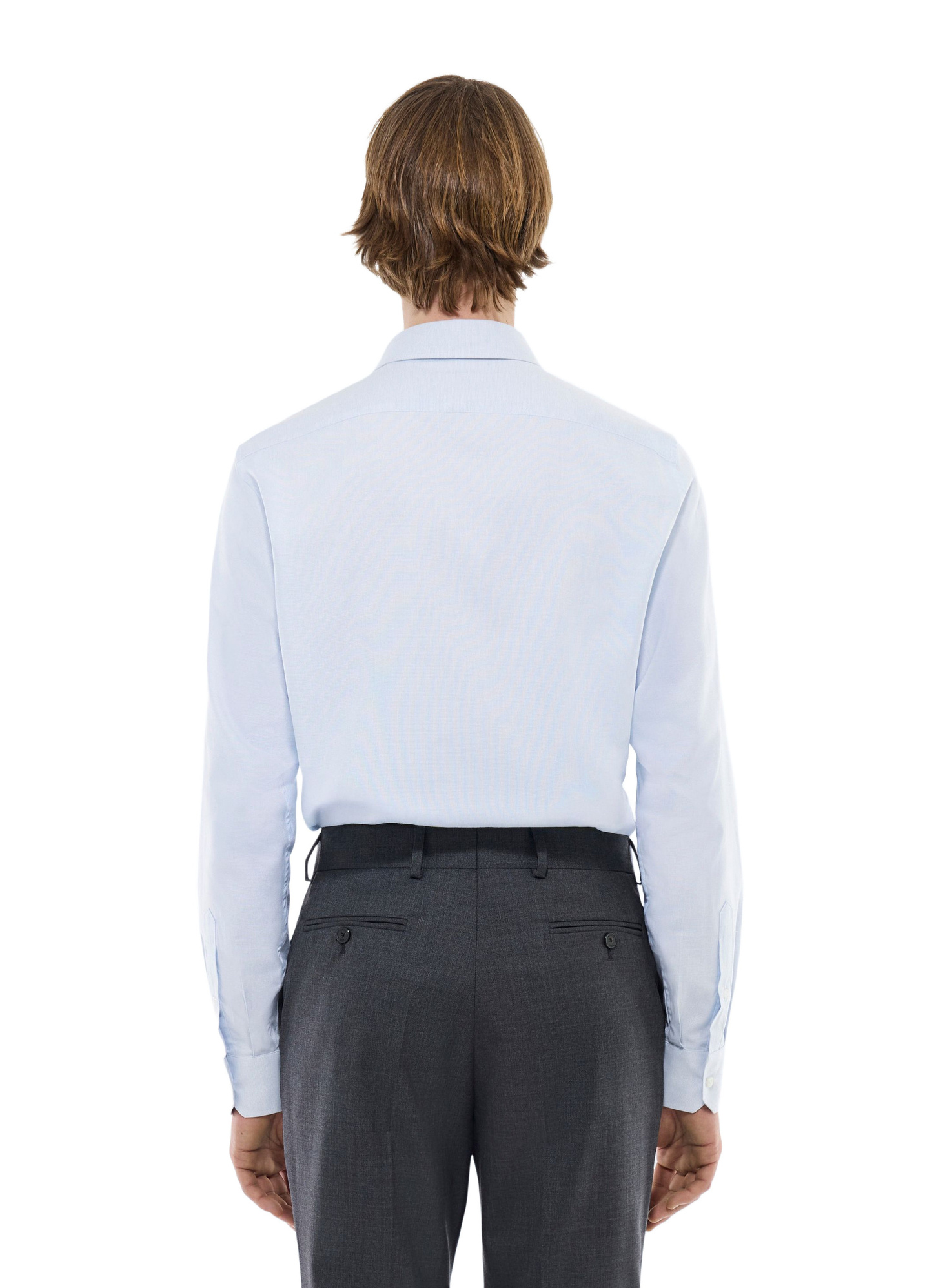 Men's shirt light blue certified cotton Fursac - H3AXAN-FH06-D004
