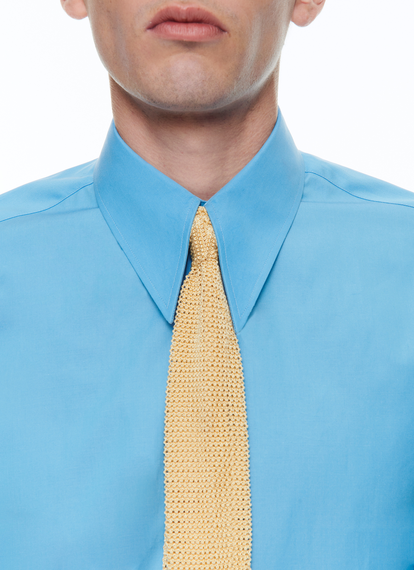 Men's light blue shirt Fursac - H3CHIC-CH03-D004