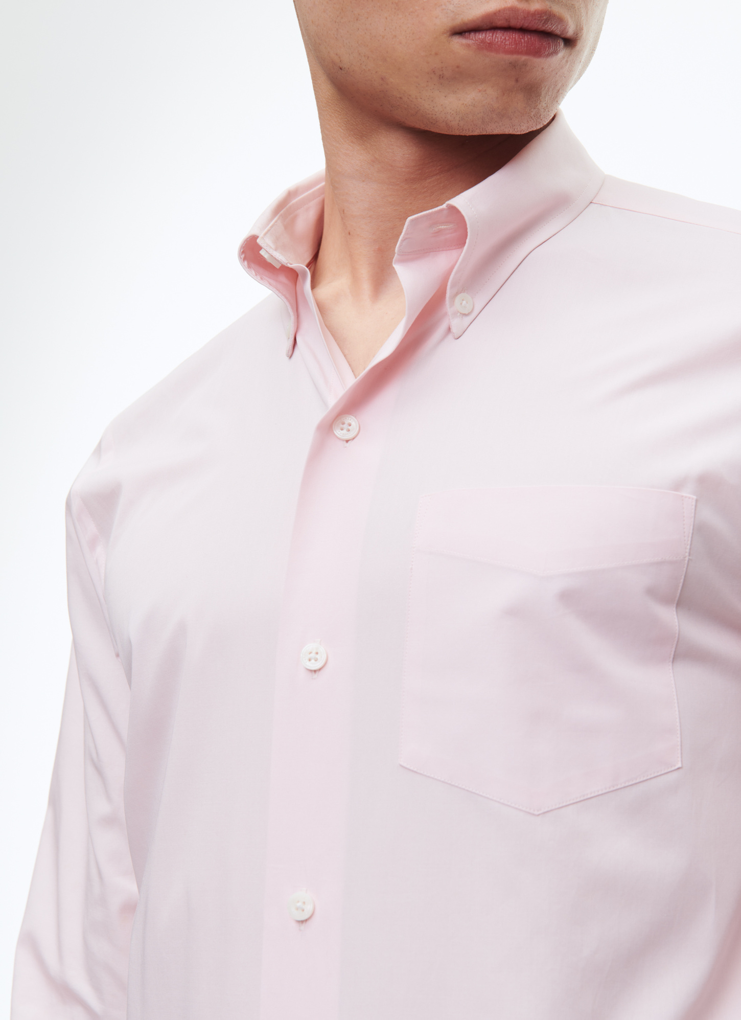 Men's light pink shirt Fursac - H3ABIA-AH38-70