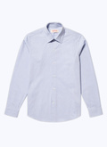 Weaved cotton shirt with straight collar - H3AXAN-CH37-D004