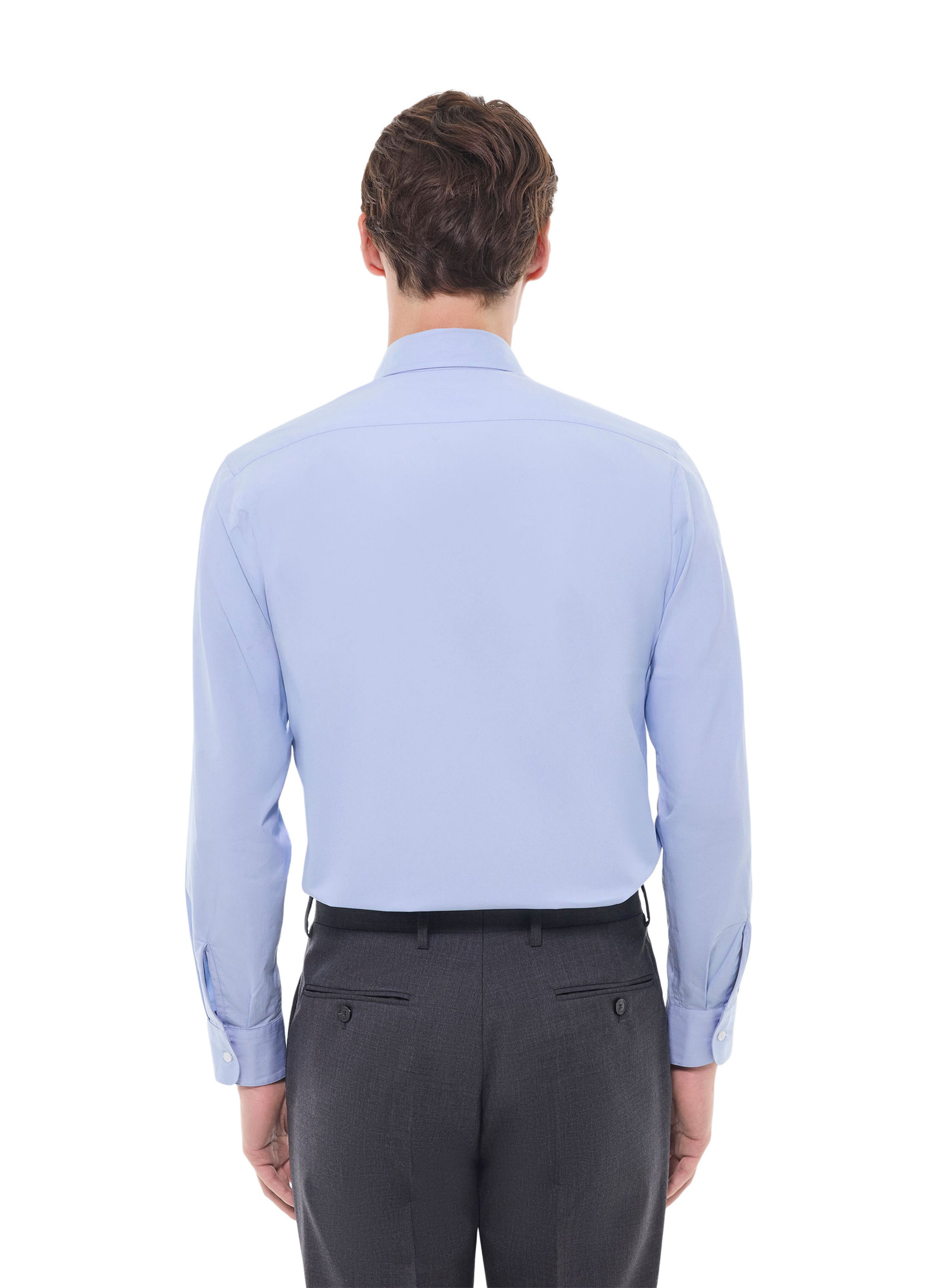 Men's shirt sky blue cotton poplin Fursac - H3FARO-GH04-D039