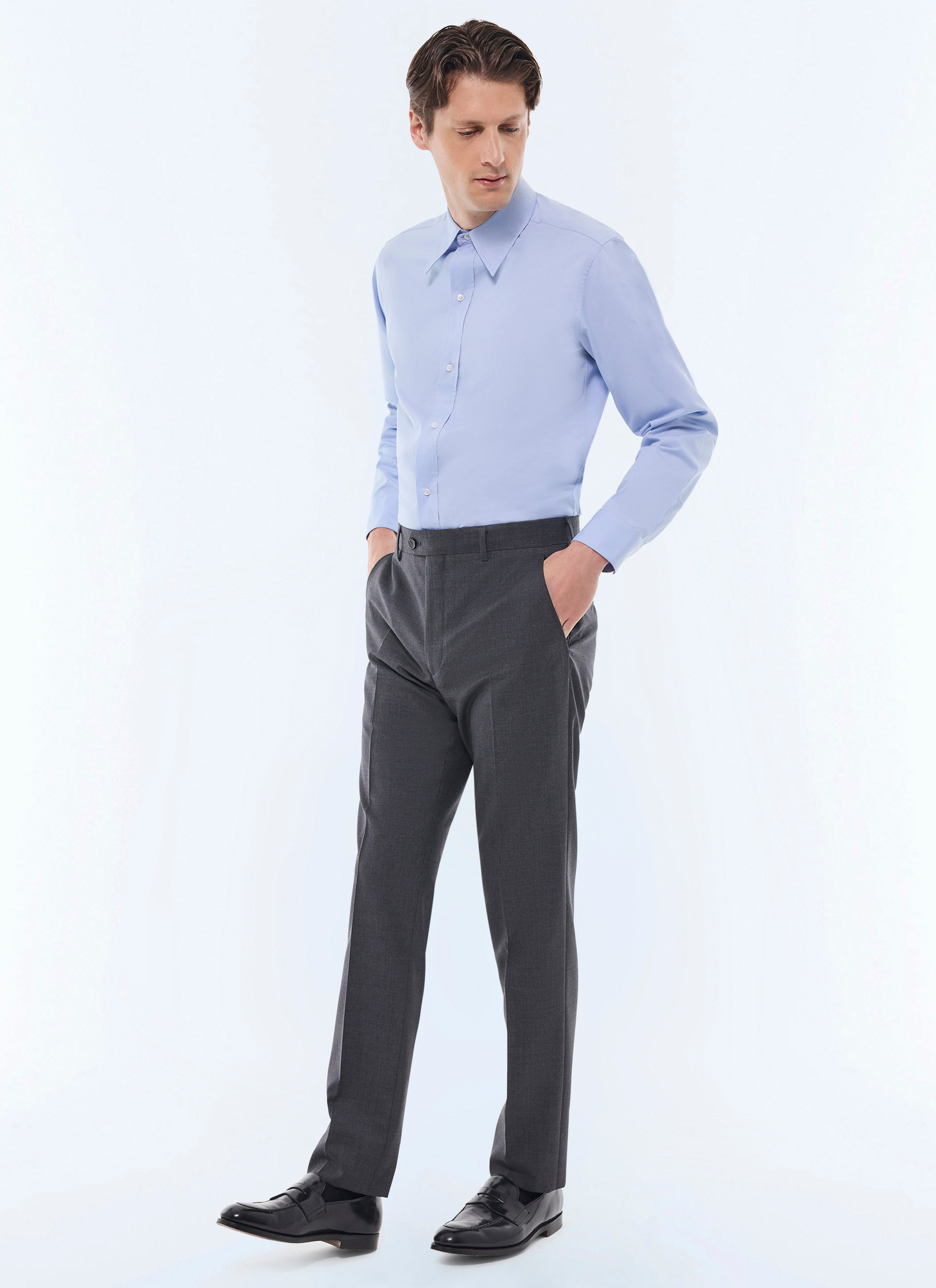 Men's sky blue shirt Fursac - H3FARO-GH04-D039