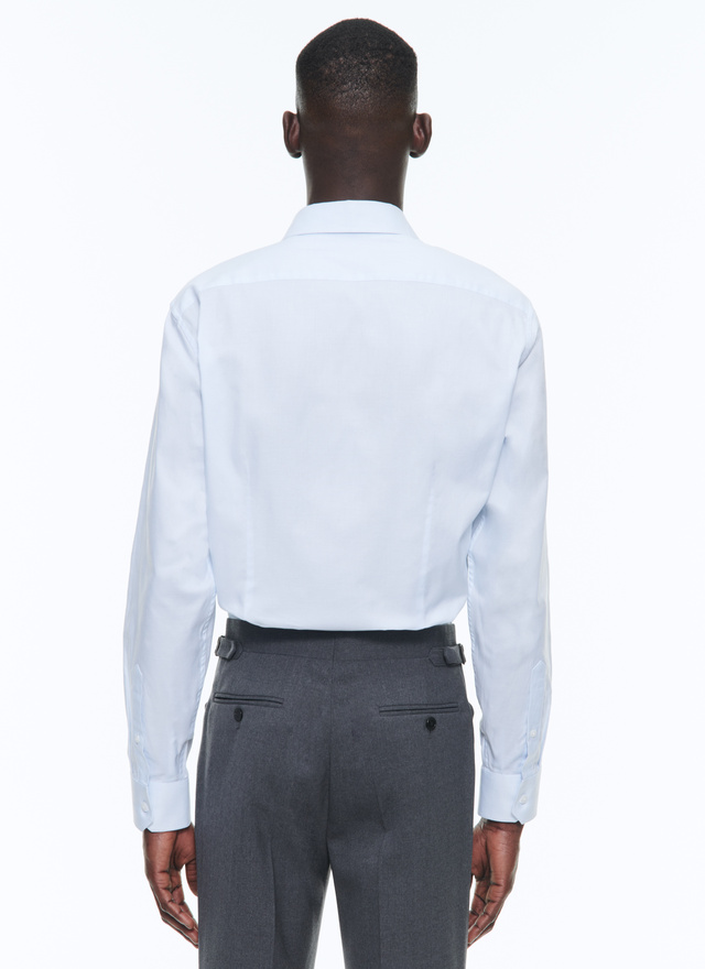 Men's organic cotton poplin shirt Fursac - H3AXAN-CH47-D001