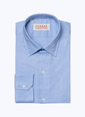 Sky blue micro weaved cotton shirt - H3AXAN-AH78-38