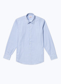 Cotton shirt with straight collar - H3AXAN-DH39-D039