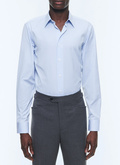 Cotton shirt with straight collar - H3AXAN-DH39-D039