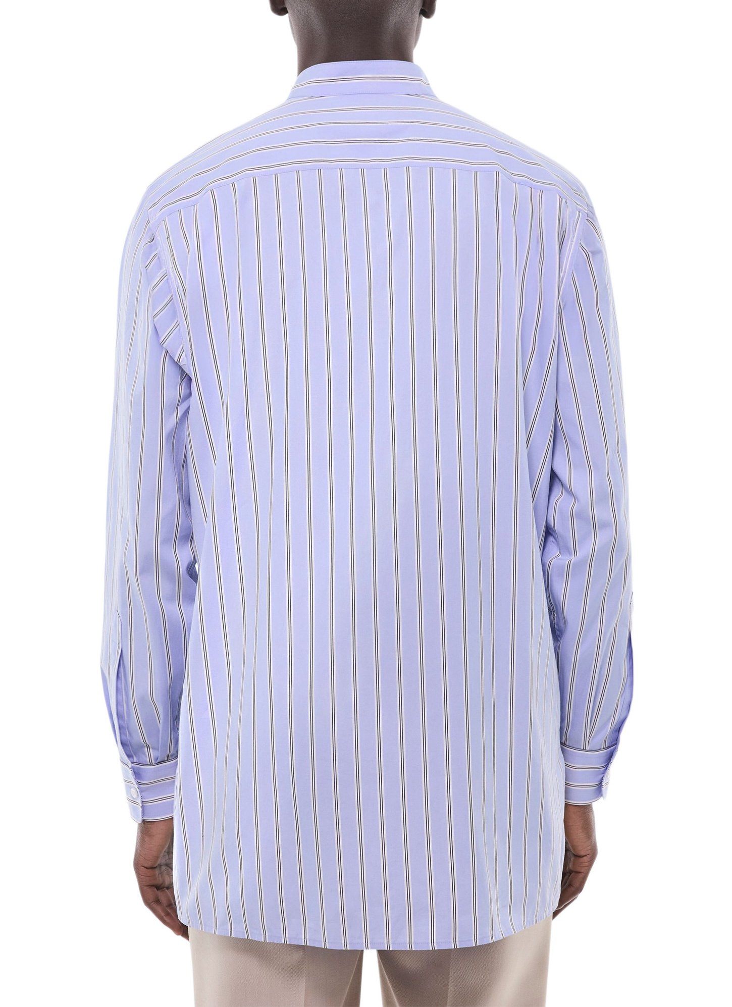 Men's sky blue - white stripes shirt Fursac - H3GURU-GH06-D039