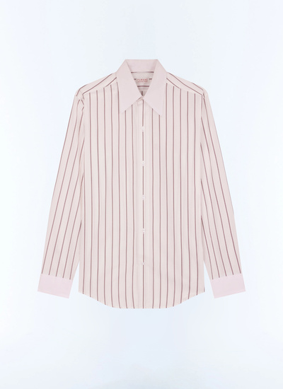 Men's red, bordeaux cotton poplin shirt Fursac - H3FARO-GH15-C014
