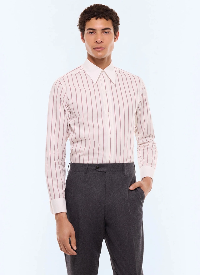Men's shirt white cotton poplin Fursac - H3FARO-GH15-C014