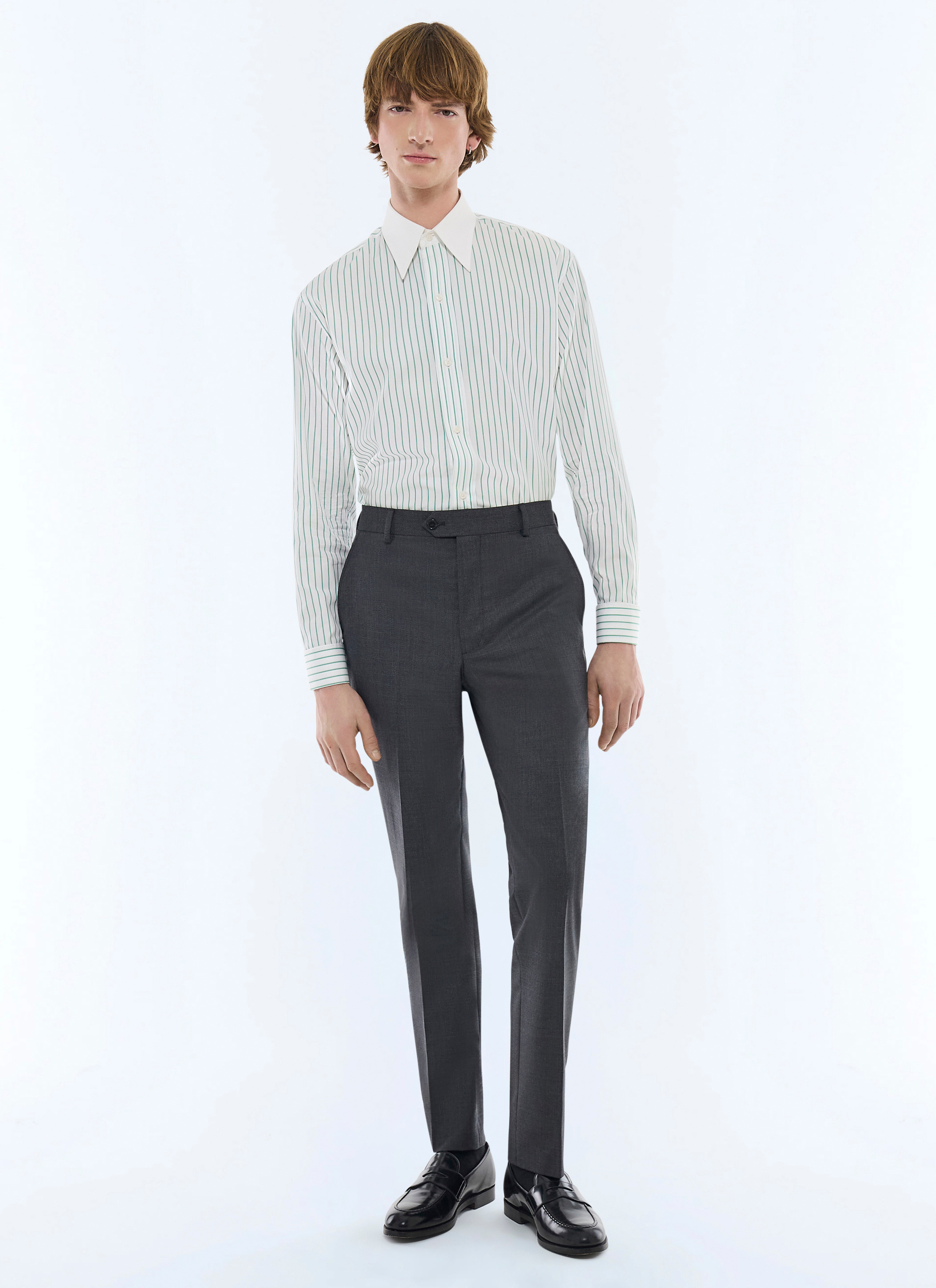 トップス OFF-WHITE STRIPES NEW BASIC SHIRT Off-White Stripe Logo Printing Short Sleeve Ordinary Version