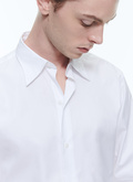 Cotton shirt with a swallow collar - H3ADAV-E005-01