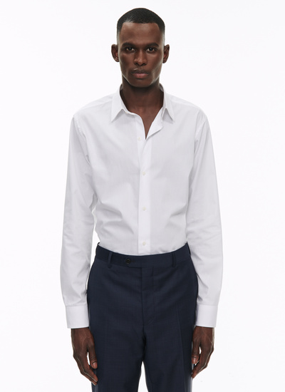 Men's shirt white organic cotton Fursac - H3AXAN-TH62-01