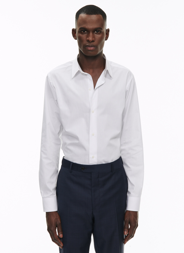 Men's shirt white organic cotton Fursac - H3AXAN-TH62-01