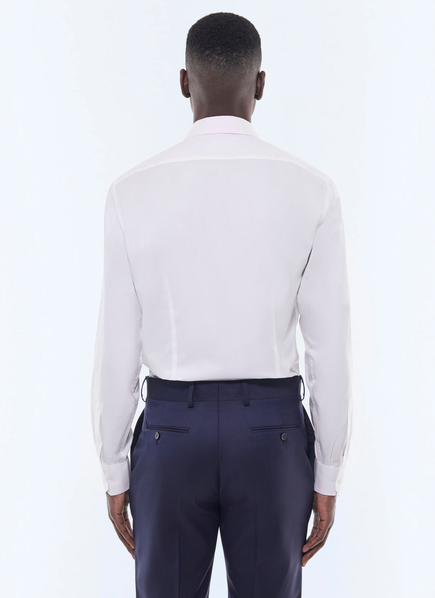 Men's white, ecru cotton twill shirt Fursac - H3ESSA-DH23-A001